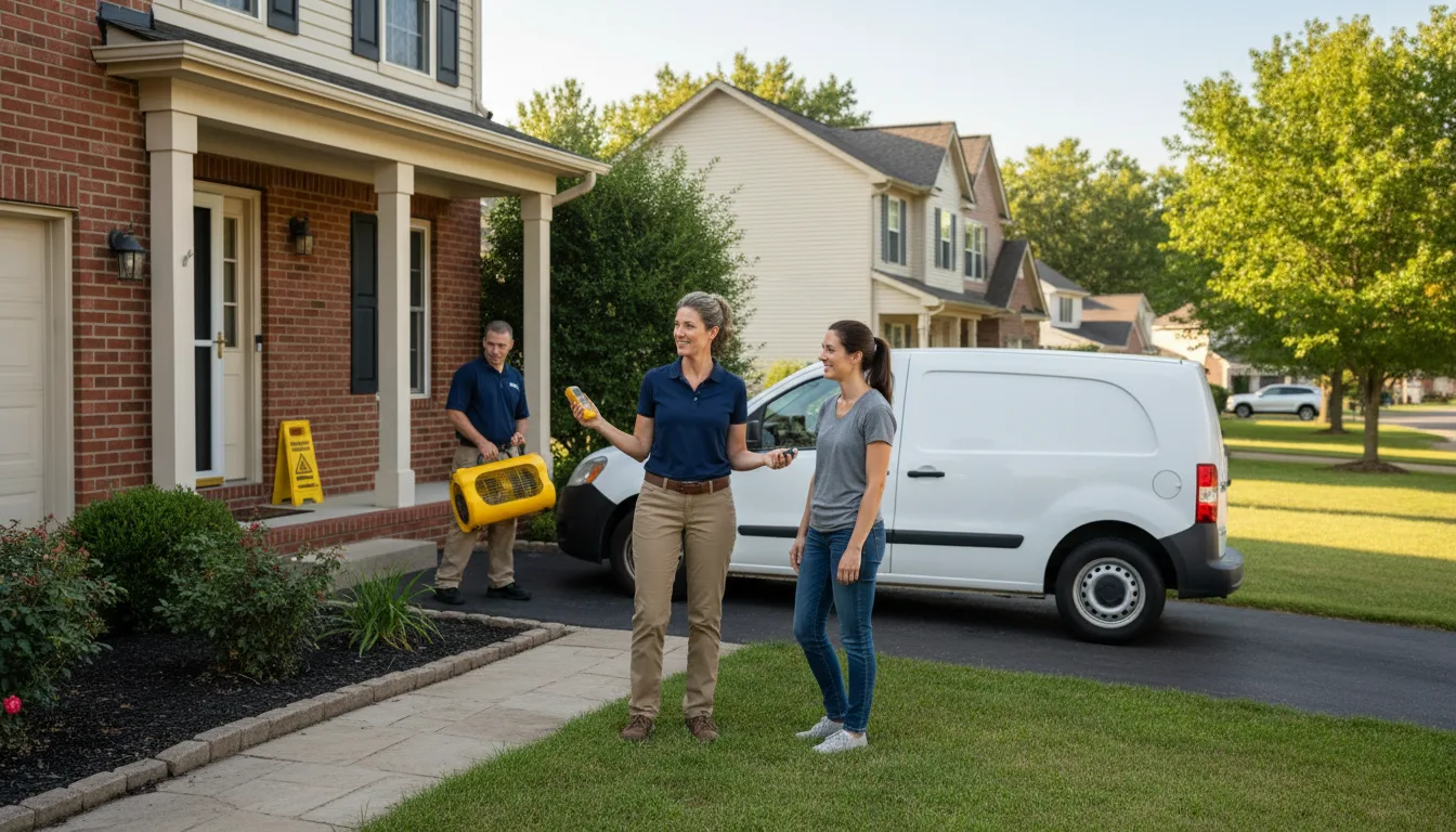 Residential water damage restoration in Gladstone, MO